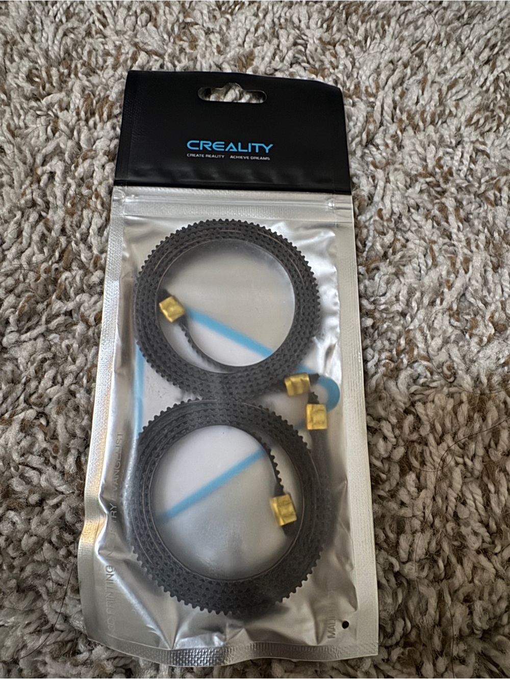Creality 3D Printer Timing Belts with Brass Inserts - Black